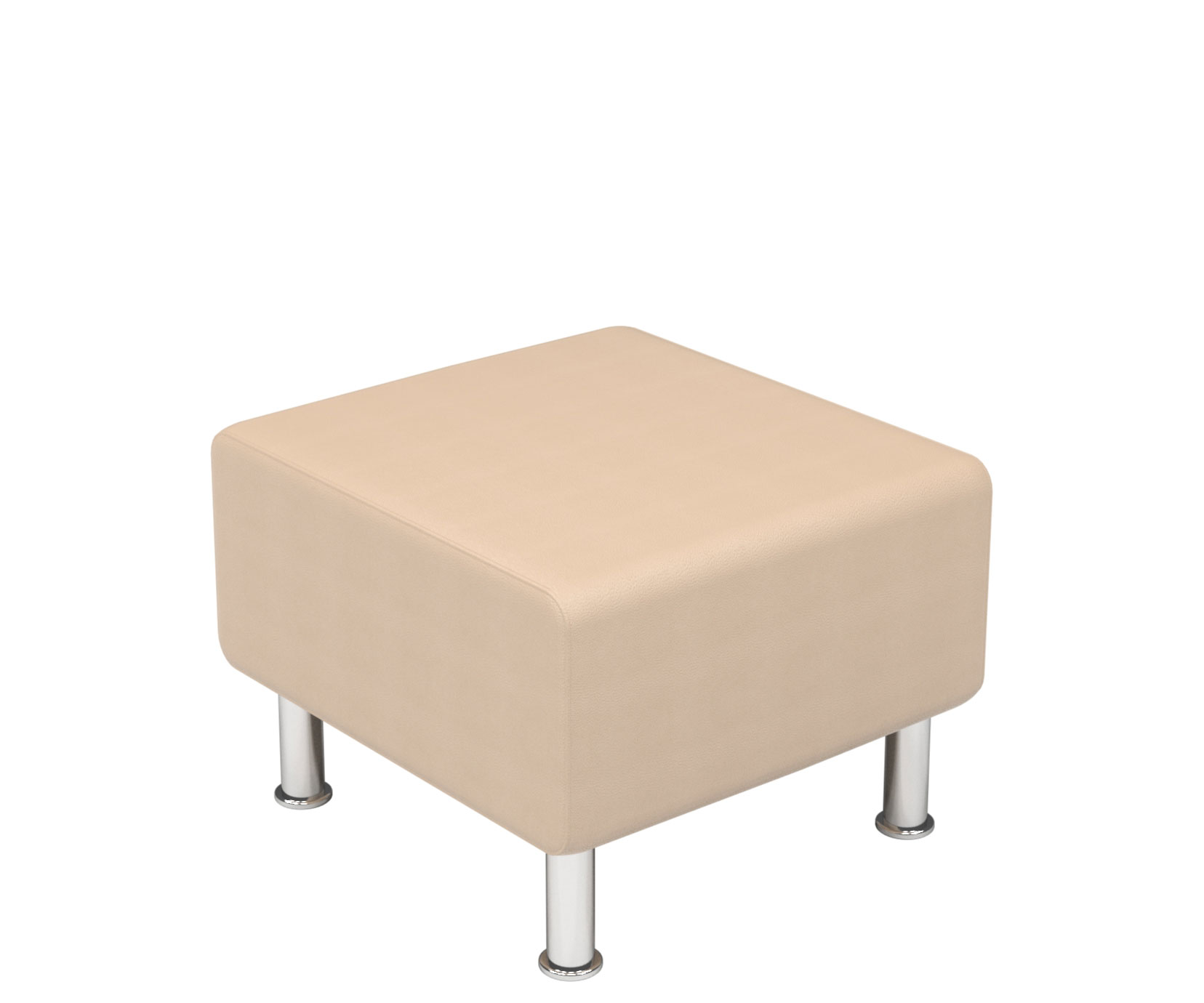 Диван офісний - пуф, шкірозамінник, 650х650х450 мм ("ЛЕОНТЕК") (59709)